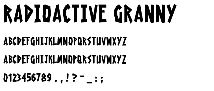 Radioactive Granny font